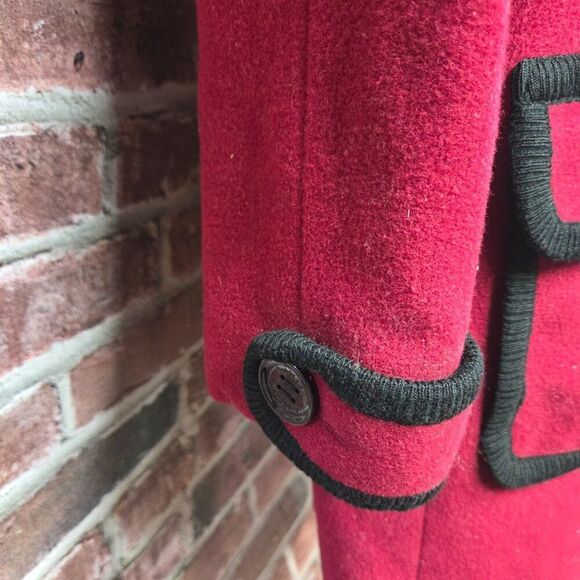 Women's CALVIN KLEIN Button Down Wool Coat Size Small - Picture 5 of 6